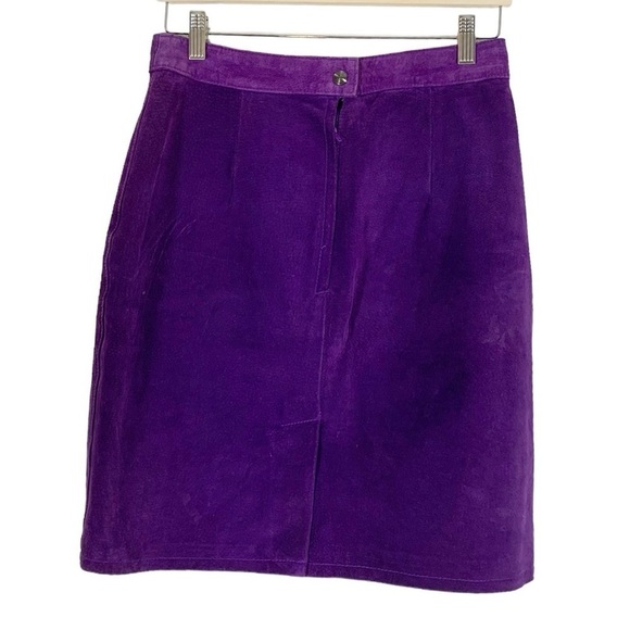 Vintage G III Suede Leather Skirt Size Medium - Picture 2 of 8